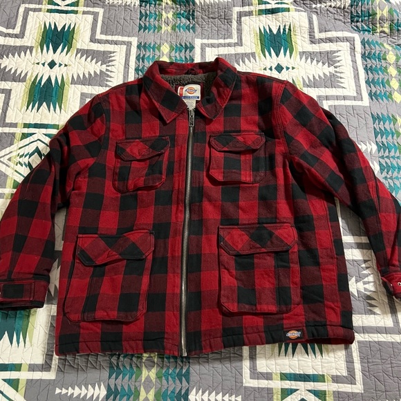 Dickies Buffalo Plaid Full-Zip Work Jacket / Chore Coat - Picture 2 of 9